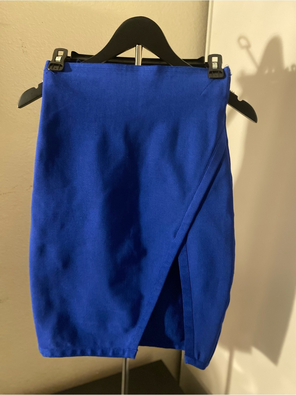 WOW couture Cobalt Blue Wrap Pencil Skirt